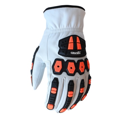 Cestus Insulated Goatskin Work Gloves, Fleece Lined, Impact-Resistant, ANSI Cut Level 5, Waterproof, L 5219-L